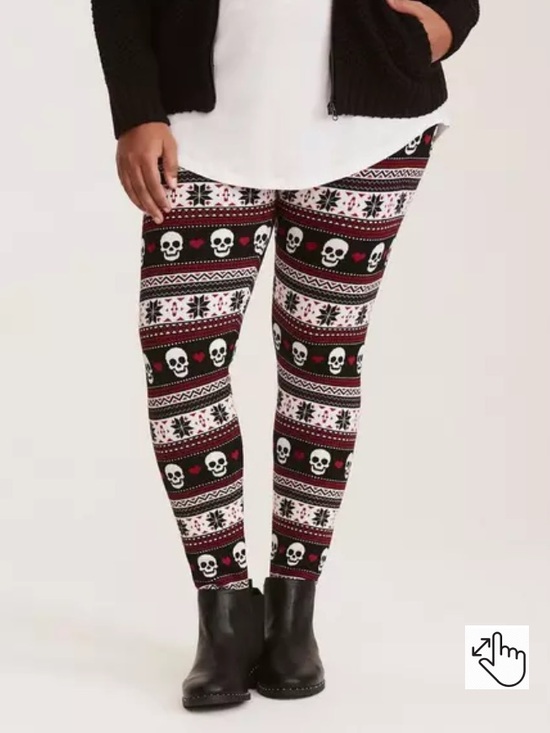 torrid Pants - Torrid skull heart thick sweater leggings